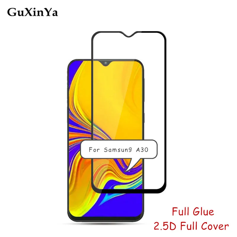 

Защитное стекло для экрана для Samsung Galaxy A30, закаленное стекло для Samsung A30, полное покрытие для Samsung A30 A305F