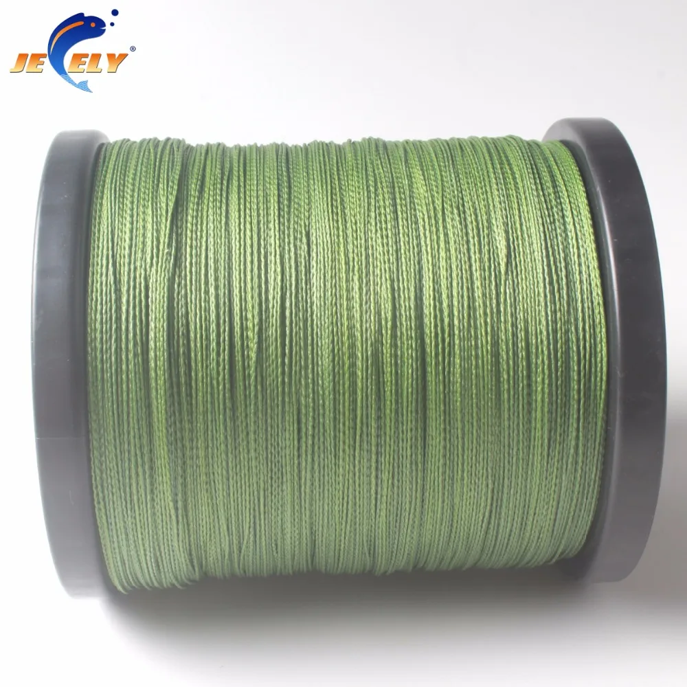 Jeely 1000 м/шт. 0 12 мм 3 нити 10LB PE плетеная леска зеленая|fishing line|braided fishing linebraid |
