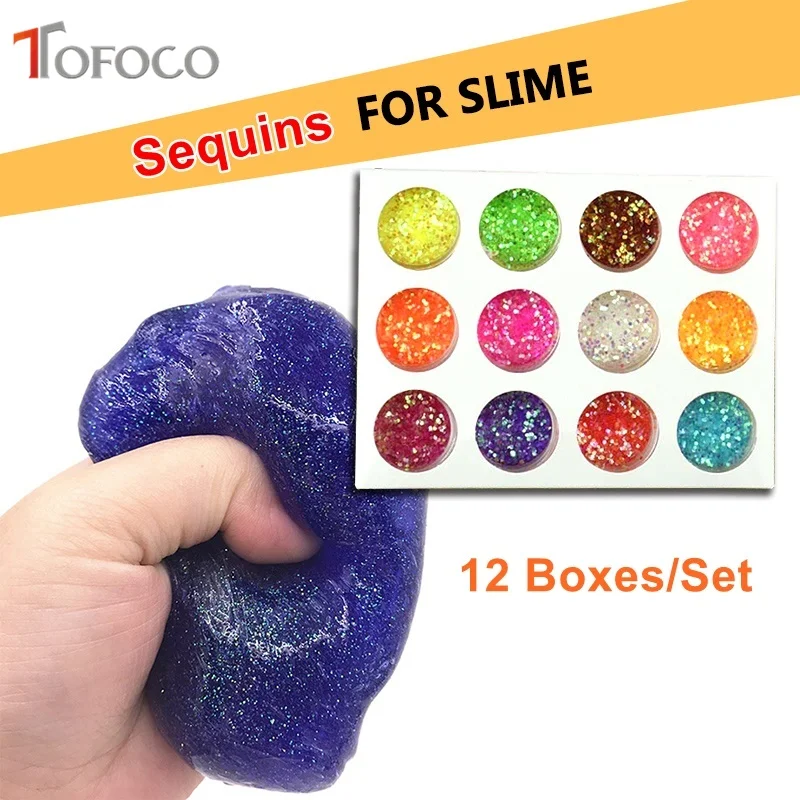 TOFOCO 12 цветов/набор Шестигранная блестящая пудра с блестками наполнитель для