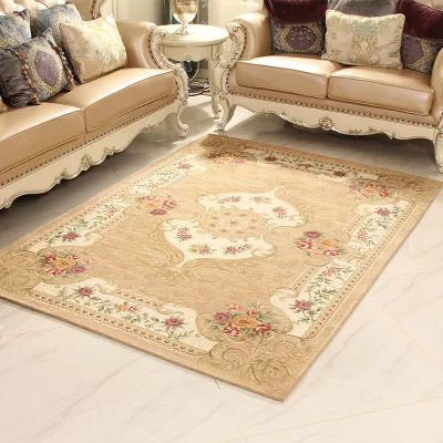 Beige Высококачественный жаккардовый ковер для гостиной, гостиной, коридора, большого ковра, ванной комнаты, Нескользящие коврики, ковер для спальни - Цвет: Beige