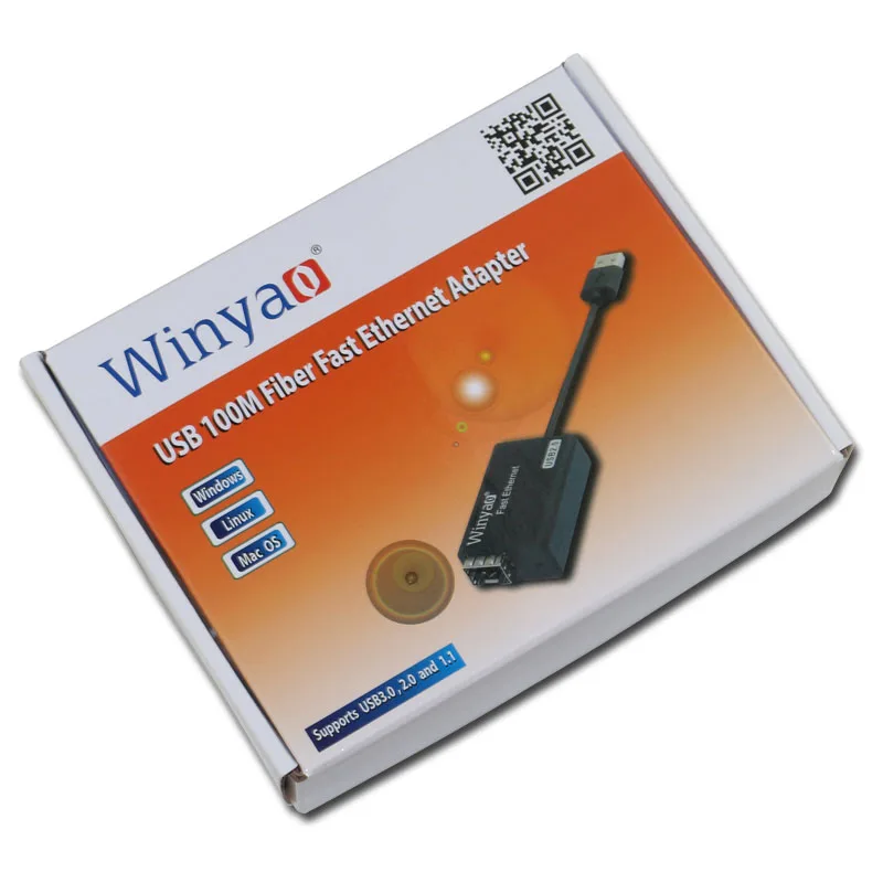 Winyao USB100F USB2.0 к 100FX SFP Настольный волоконный Ethernet сетевой адаптер-AX88772B NIC для ПК MacBook