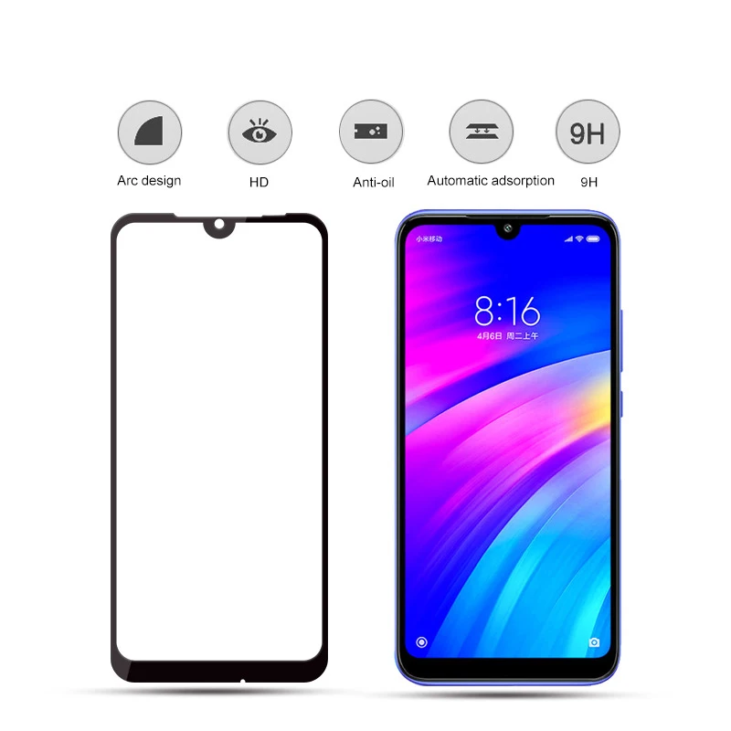 3D Высокопрочное закаленное стекло для Xiaomi Redmi 7 полное покрытие экрана Защитная