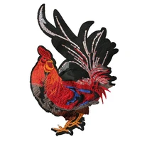 cock patch sequined patches iron on patches for clothes stickers applique fabric applications for clothes sequin 2018 new 1pc
