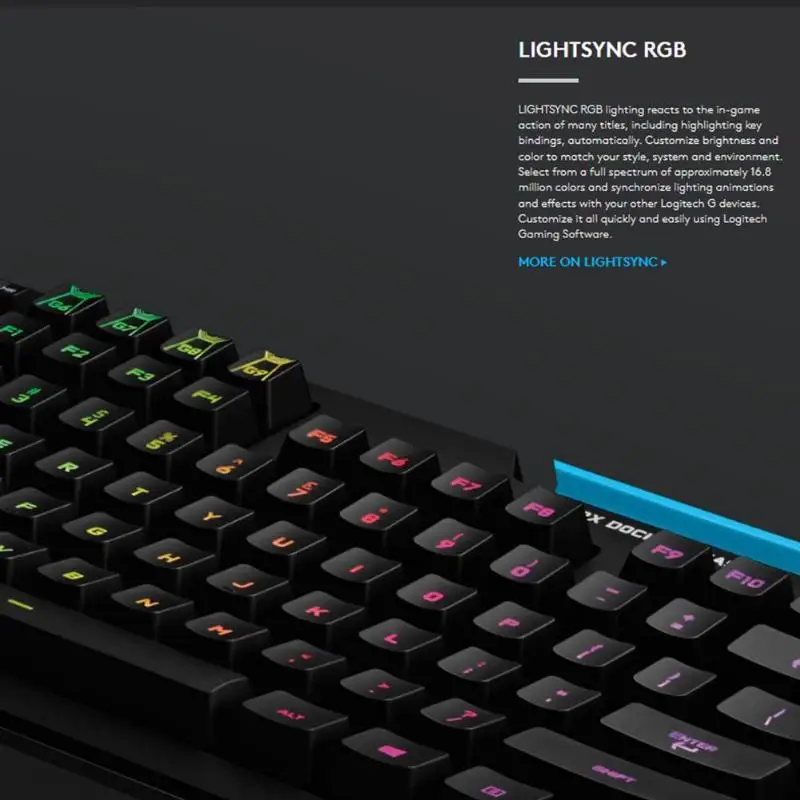 Механическая игровая клавиатура logitech G910 Orion Spark RGB, оригинальные игровые клавиатуры с подставкой для рук, 9 программируемых клавиш для компьютера
