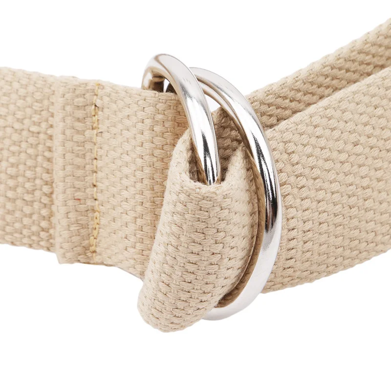 Ремень холщовый унисекс повседневный ремень с пряжкой в виде кольца 5