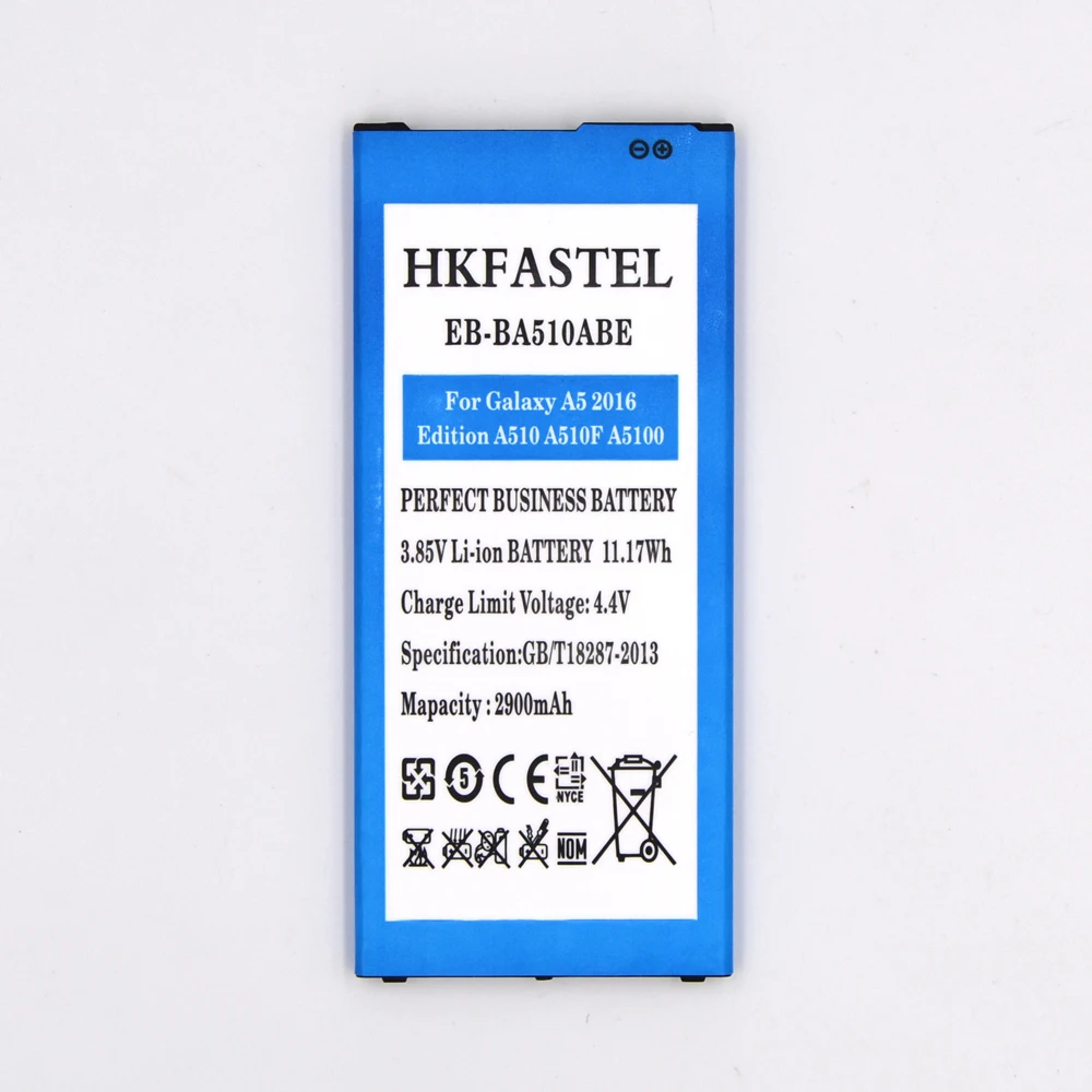 Новый аккумулятор HKFASTEL для Samsung Galaxy A5 2016 Edition A510F A5100 Оригинальные аккумуляторы