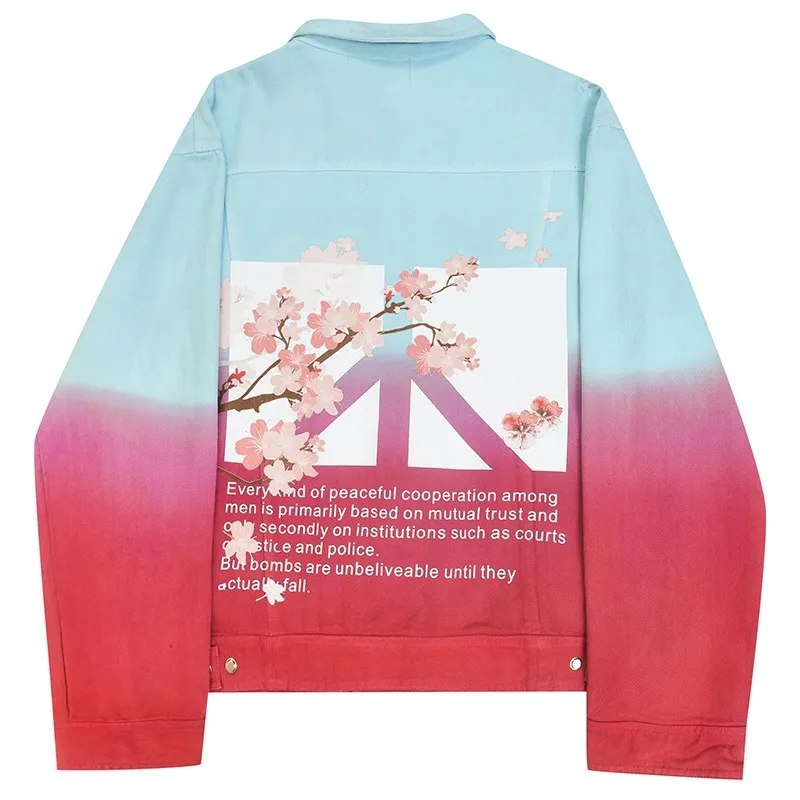 Японские уличные джинсы Sakura модное комбинированное пальто Homme хлопковые
