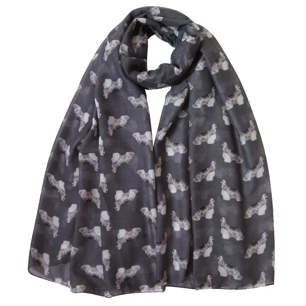 Женский шарф-шаль Cocker Spaniel мягкий легкий шарф для всех сезонов |