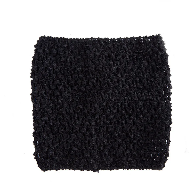 Black 1 шт., 15 см* 15 см, топ-пачка для вязания крючком, топ-труба, 6 дюймов, повязка на голову, пачка, обхват груди, пачка, топы для DIY, пачка, младенец, ткань одежда - Цвет: Black