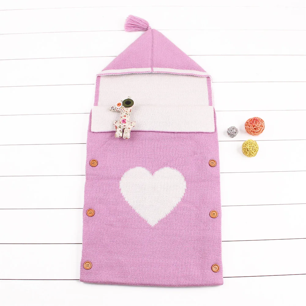 Теплые вязаные детские спальные мешки крючком для новорожденных мальчиков и