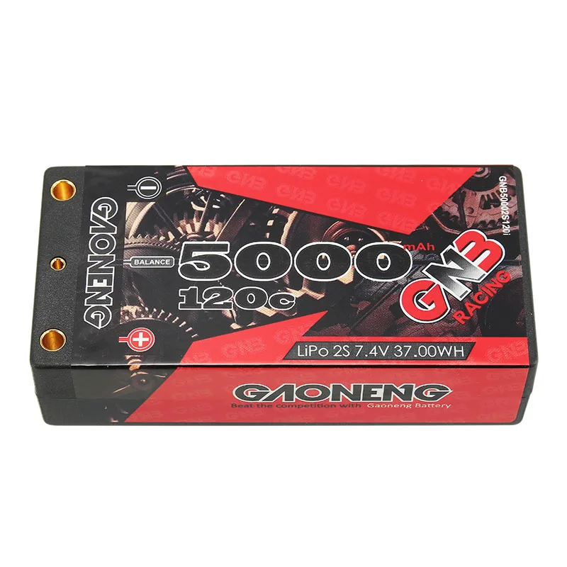 Аккумуляторная батарея Lipo Gaoneng 7 4 V 5000 mAh 2S2P 120C 37 5 WH для 1/10 Квадрокоптер RC FPV