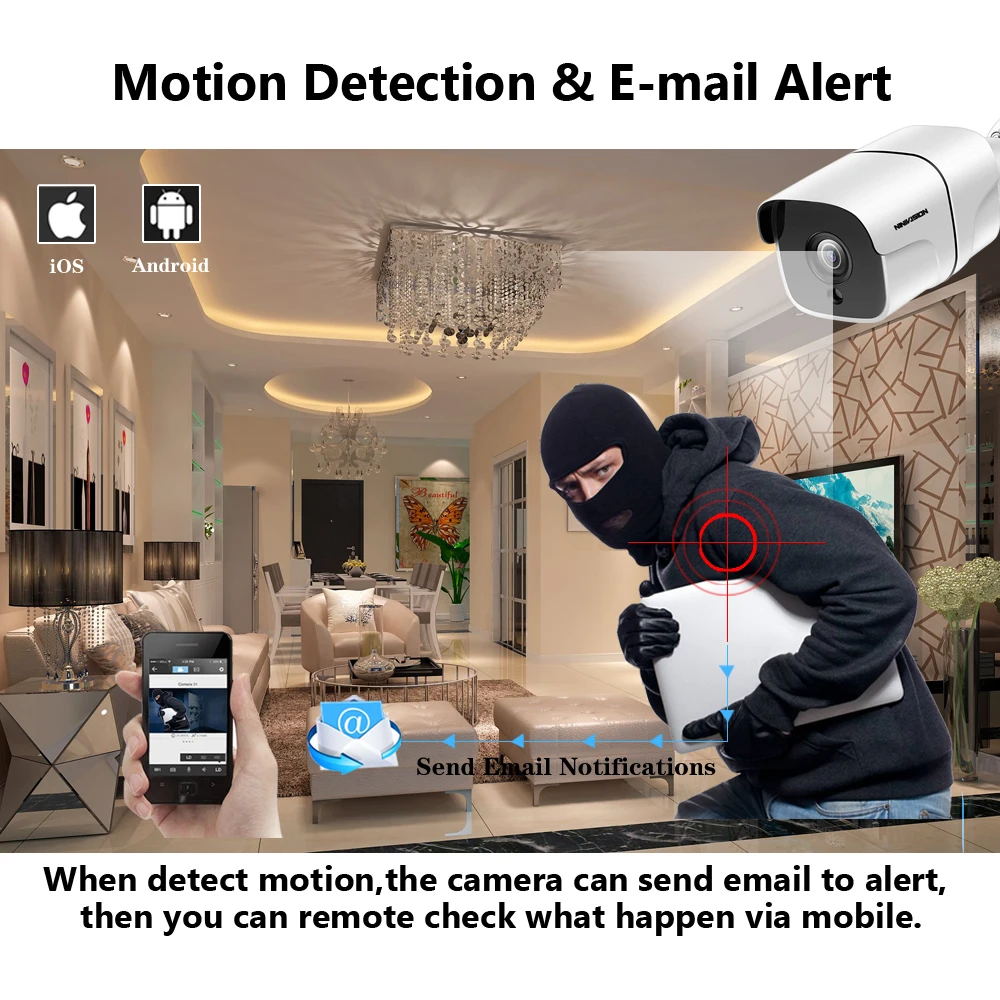 NINIVISION PoE IP камера 5MP Ultra HD уличная Водонепроницаемая инфракрасная 40 м камера ночного видения для видеонаблюдения