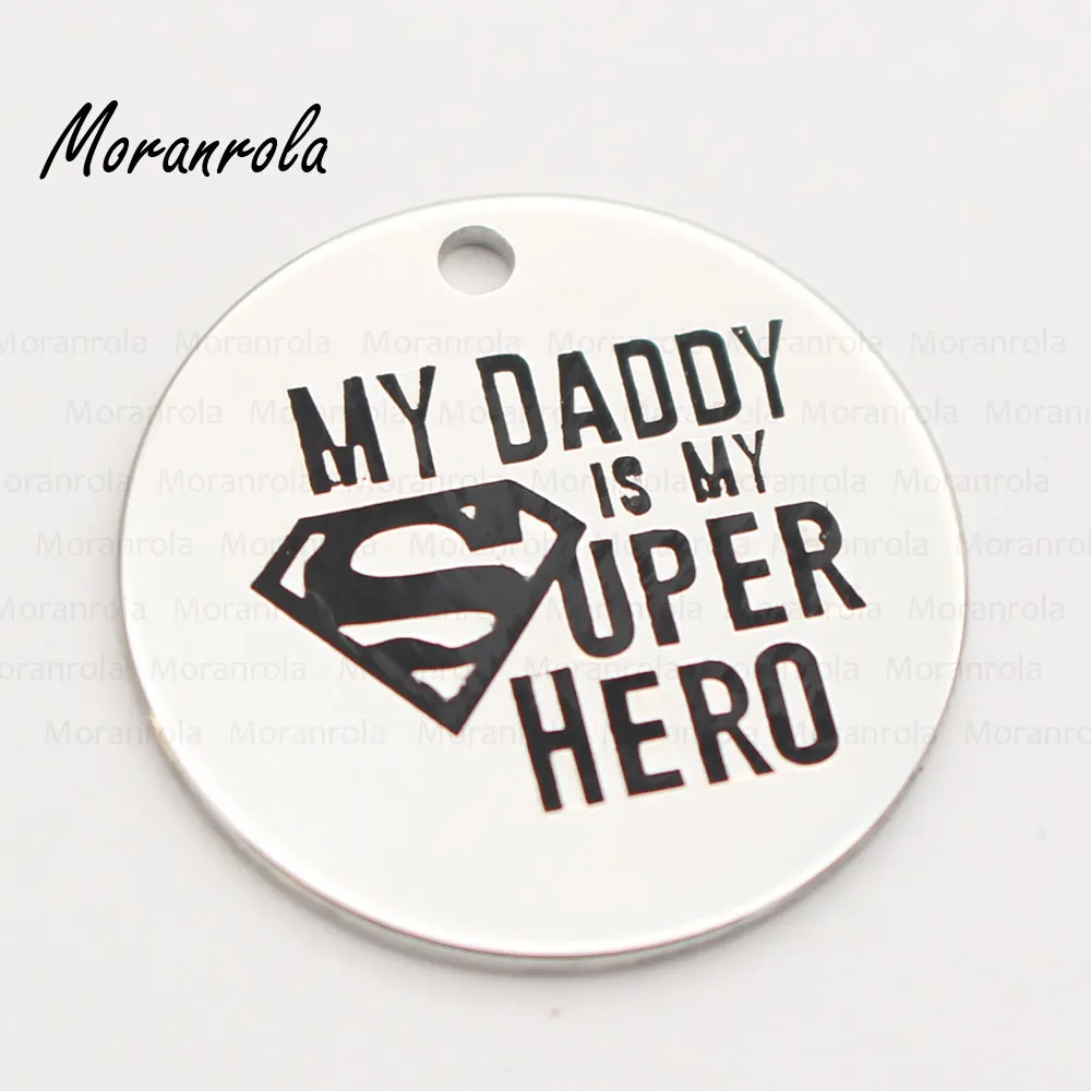 Новинка медное ожерелье и брелок для папы с надписью My Daddy is my Super Hero подарок на