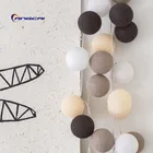 Гирлянда с хлопковыми шариками, темно-коричневого цвета, 20 шт.компл.