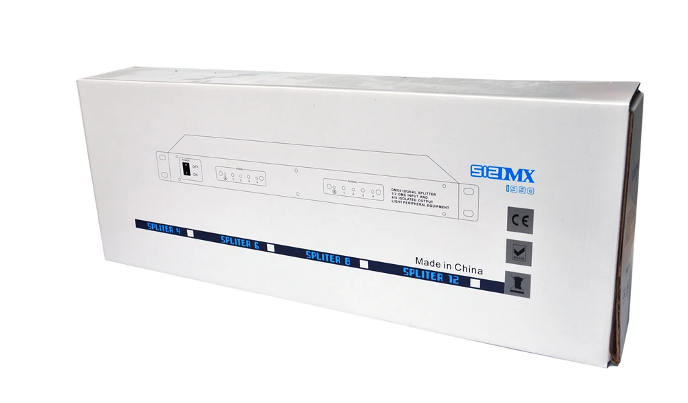 Бесплатная доставка 4/8 переключаемый Контроллер освещения сцены DMX Spliter 120 Ом