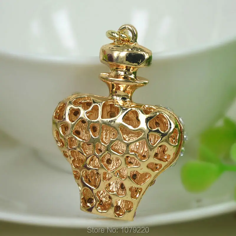 Брелок TN в виде флакона духов подвеска со стразами и кристаллами брелок для