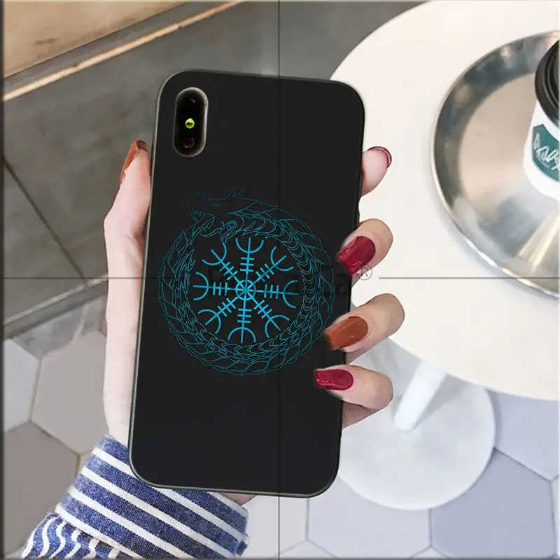 Ruicaica Viking Vegvisir Odin скандинавский ТПУ мягкий силиконовый черный чехол для телефона