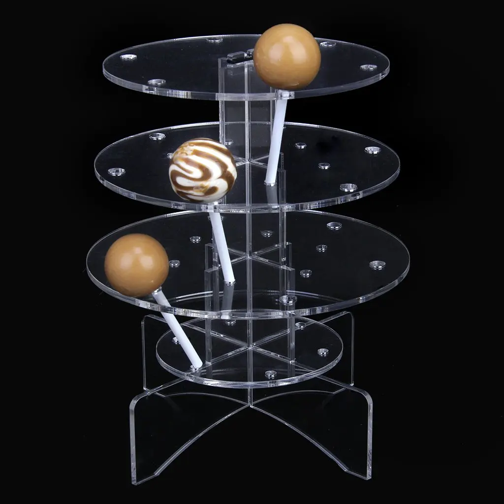 3 уровневый 18 отверстий акриловый леденец держатель дисплея стенд 4/6 мм
