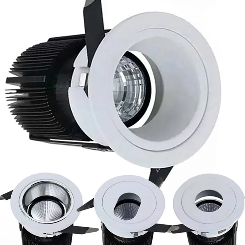 COB Led Downlight AC85-265V Embedded led 10W 15W 20W Warm Cold White Spotlights hotel villas wall Washing Commercial lighting