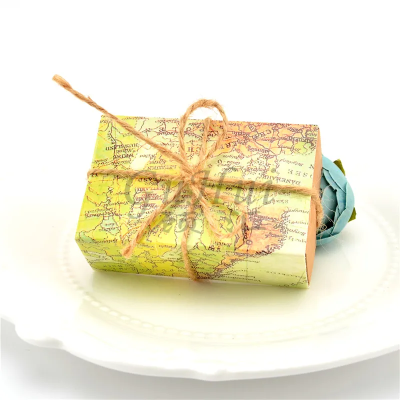 Карта мира коробки для конфет выдвижной ящик картонная упакованная коробка из