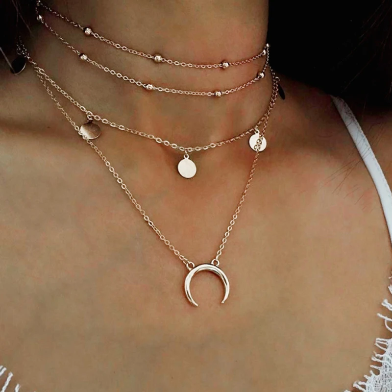 1 шт. вафли Moon Кулон моды цепи ожерелье ювелирных изделий очарование женские