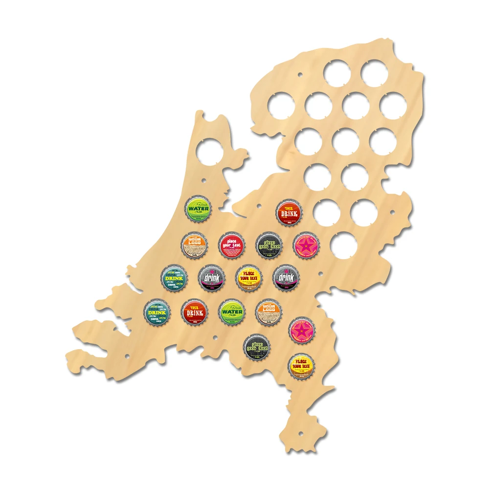 Нидерландская пивная Кепка карта Холланд бутылка дисплей дерево ремесло