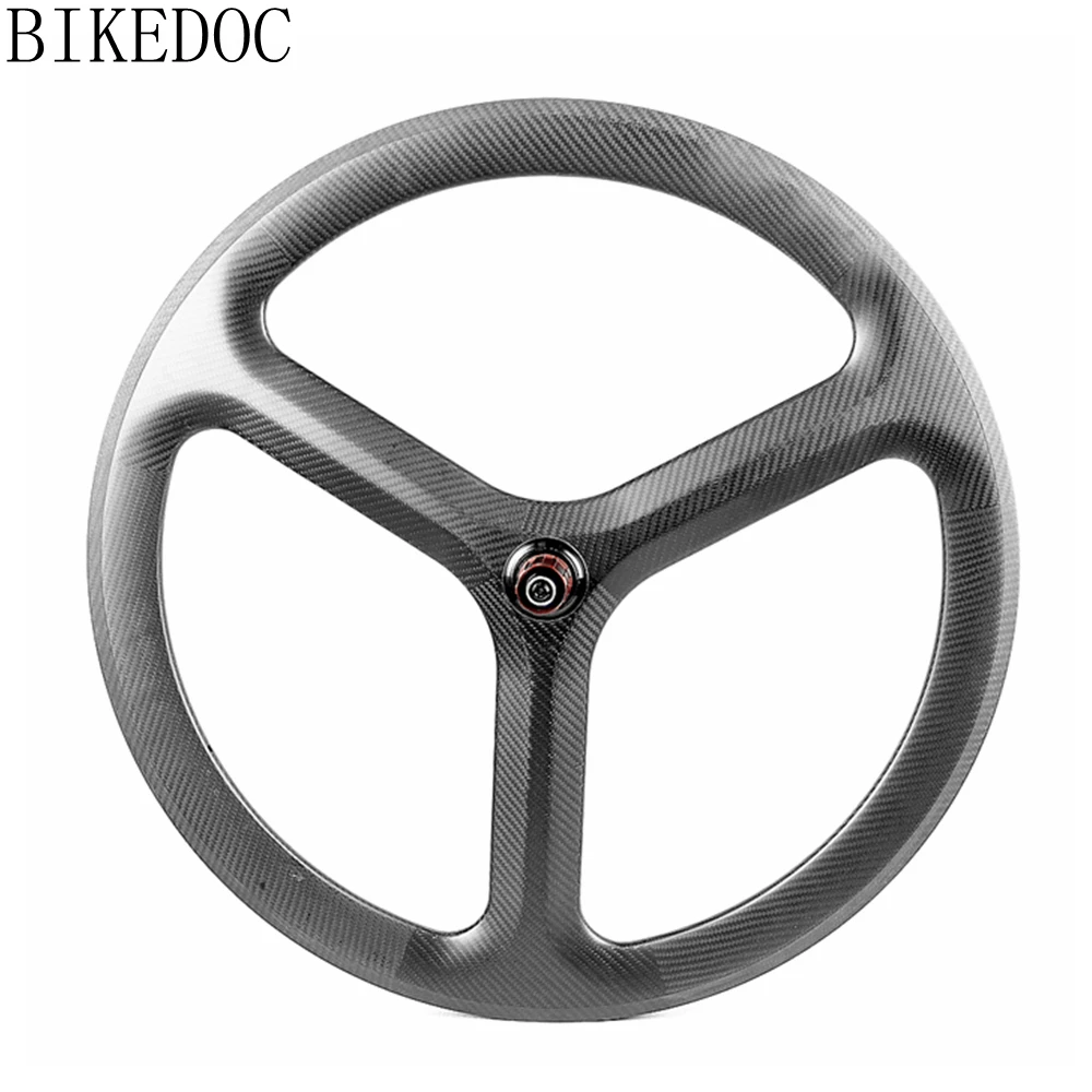 BIKEDOC карбоновые колеса 700C 3-спицевые Ширина 25 мм трехспицевые зеркальные зубчатые