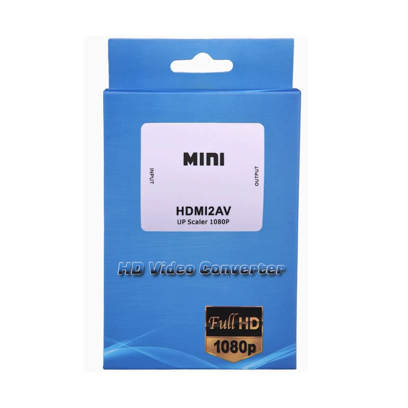 300pcsHDMI2AV 1080P HD видео адаптер мини HDMI в AV конвертер CVBS + L/R RCA для Xbox 360 PS3 PC360 с
