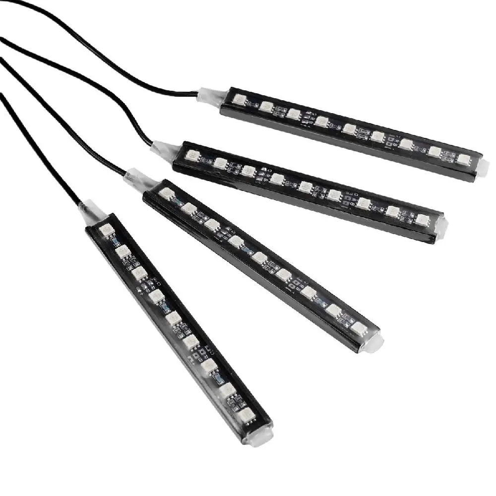 4 шт. декоративные светодиодные ленсветильник RGB для автомобиля с пультом