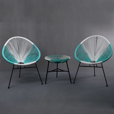 Two chairs 1 table Адмикс дизайн/Акапулько смешанные эстетики открытый дизайн мебели современные ротанга патио стул - Цвет: Two chairs 1 table
