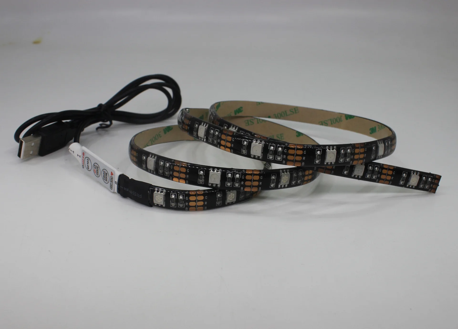 USB светодиодный фоновый светильник для телевизора 5050RGB ТВ задний светильник полоса USB скачки шасси 5 В Цвет Гибкий эпоксидный водонепроницаемый для ТВ