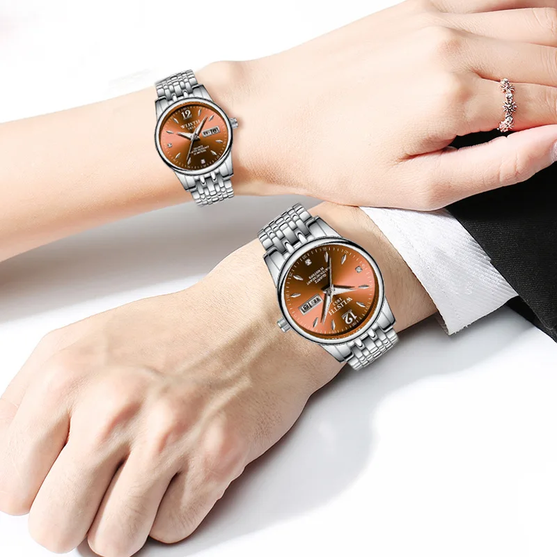 Модные мужские и женские наручные часы с ремешком из нержавеющей стали, светящийся дисплей с датой недели, водонепроницаемые деловые повсе... от AliExpress RU&CIS NEW