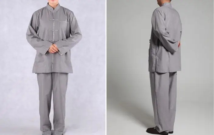 Унисекс Пномпень lay костюмы для медитации zen abbot nunclothing наборы хлопковая серая