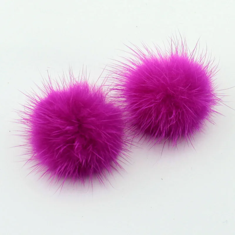 No3 Hot Pink Lavida F29 10 шт. 30 мм мех норки Помпон/Изготовление ювелирных изделий/Сделай сам для обуви Одежда серьги кольцо/ювелирные аксессуары материалы - Цвет: No3 Hot Pink
