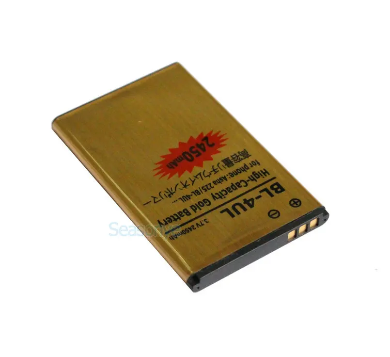 Seasonye 2450mAh BL-4UL / BL 4UL BL4UL Золотая сменная литий-ионная батарея для Nokia Asha 225 Asha225 + код