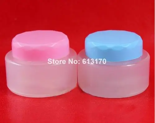 

Free shipping 30G 30ml empty plastic Cream Jar with frosted Cosmetic Makeup Container diy refillable ointment tins double layer