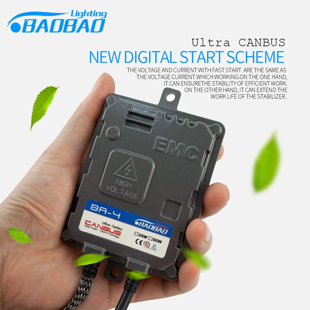 

BAOBAO Top quality 55W BA-4 Ultra CANBUS Car HID Ballast Xenon headlight ballast full digital Car HID xenon Ballast,waterproof
