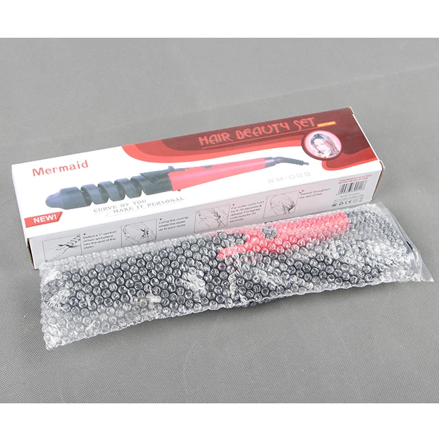 New 2015 Black Red Electric Magic Hair Styling Tool Rizador De Pelo Curler Roller Pro Spiral Curling Iron Wand Curl Styler |