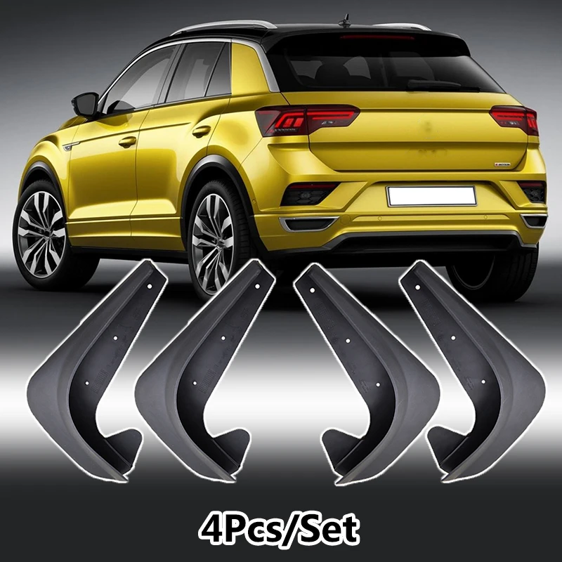4Pcs-Set Универсальные Брызговики, брызговики для автомобиля, автофургона, внедорожника, грузовика, седана, переднее, заднее крыло - Цвет: 4Pcs-Set