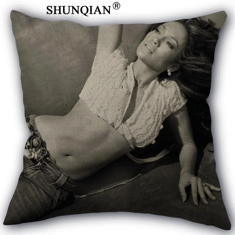 Pillowcase Дженнифер Лопес Подушки Детские случае пользовательские хлопок лен Площадь декоративные Наволочки чехол на молнии 45x45 см одна сторона - Цвет: Pillowcase