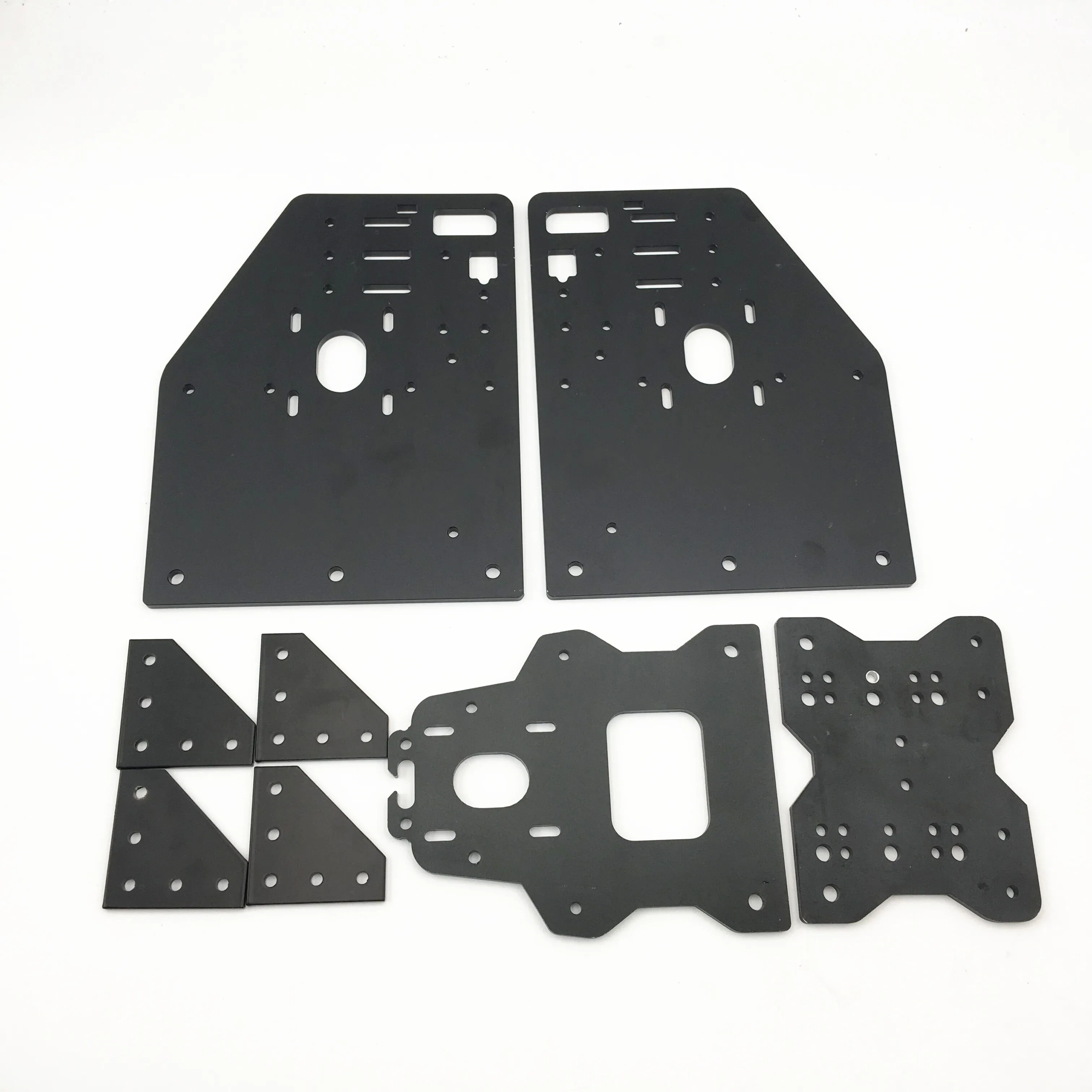 Funssor 1set*OX CNC ROUTER GANTRY PLATES + 28 pcs SOLID V SLOT WHEELS 13 ECCENTRIC SPACERS