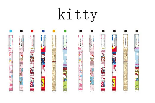 6 шт./лот, 0,38 мм, гелевая ручка Kawaii hello kitty, милая садовая ручка с цветами, канцелярские принадлежности, креативный подарок, школьные офисные принадлежности, студенческий подарок