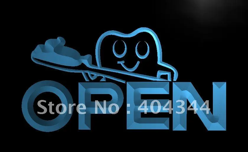 

LB010- OPEN Dentist Doctor toothbrush LED Neon Light Sign home decor crafts