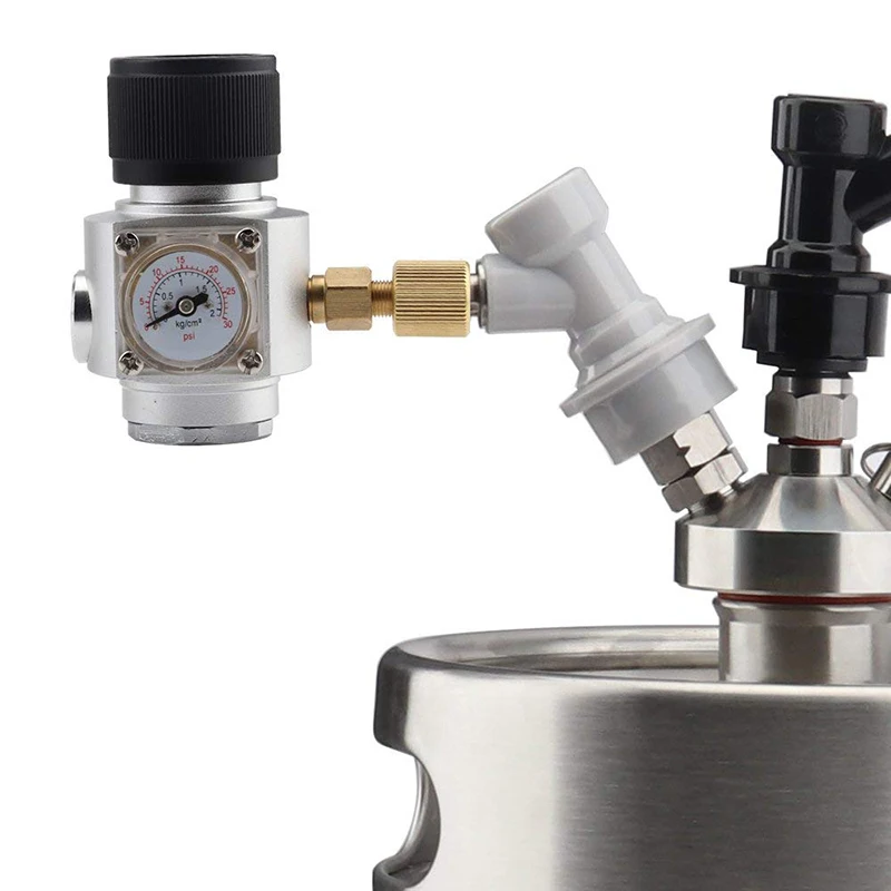 Homebrew CO2 мини газовый регулятор 0-30PSI бочонок зарядное устройство с 3/" резьбой для пива бочонок пивоварения