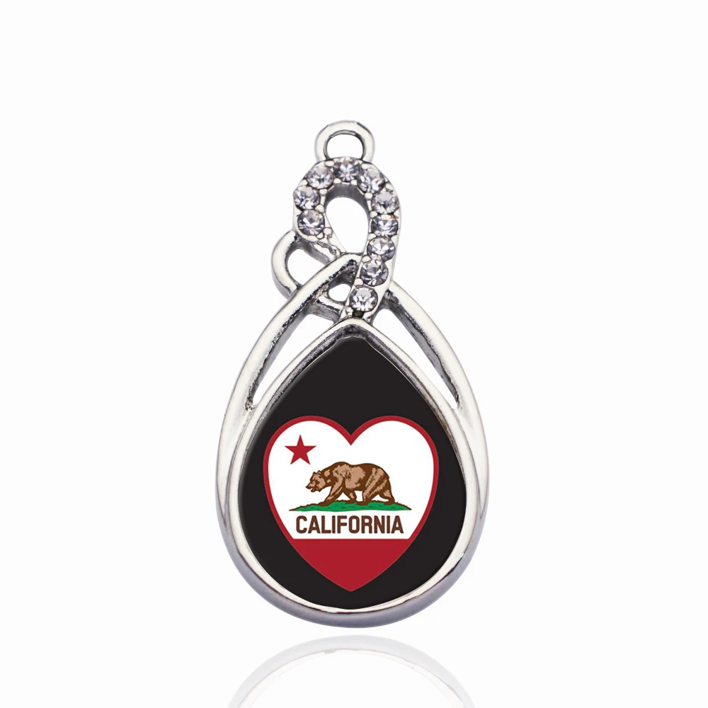 Colorado Outline Circle Charm Charms For DIY Necklace/Bracelet/Choker Floating Pendant |