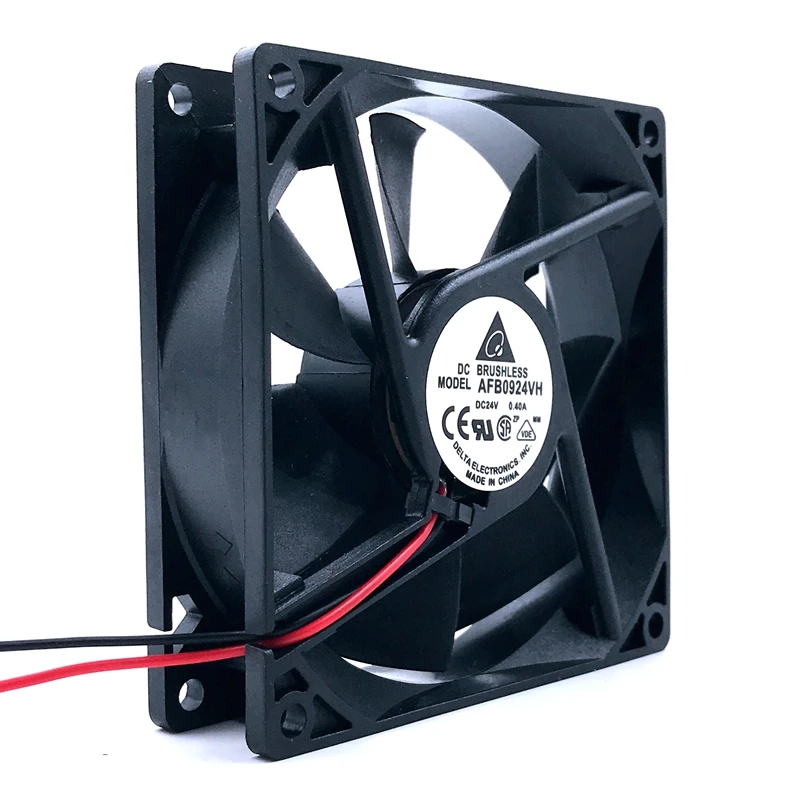 AFB0924VH Для DELTA 9225 DC 24V 0.40A 92*92*25 мм осевой вентилятор охлаждения сервера 2