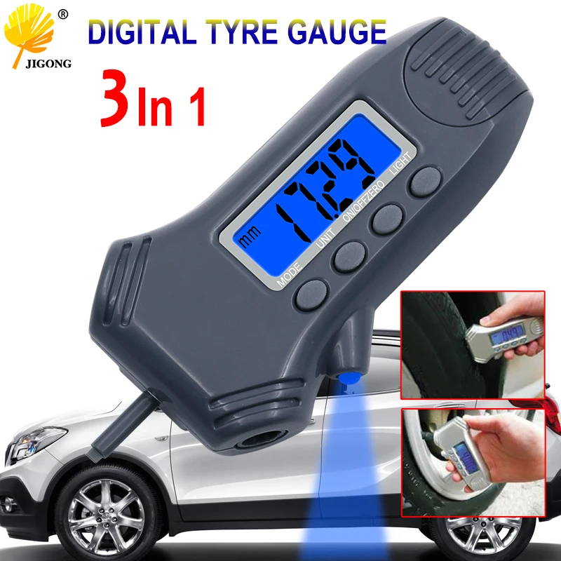 Цифровой манометр с подсветкой измеритель давления в шинах 3 1|Штангенциркули| |