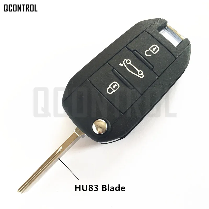 QCONTROL Автомобильный Дистанционный ключ для Peugeot 208 2008 301 308 508 Hella 434MHz HU83 или VA2