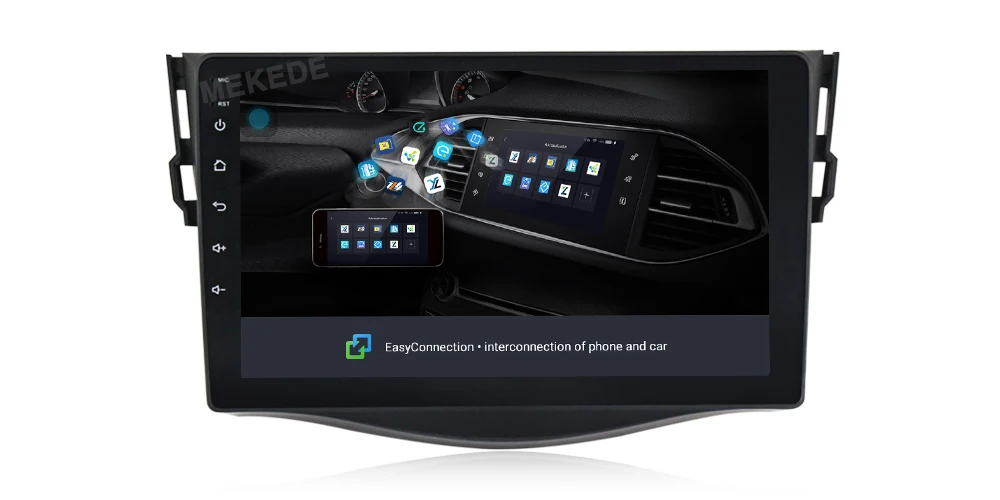 Mekede Android 8,1 автомобильный dvd-плеер для Toyota RAV4 Rav 4 2007 2008 2009 2010 2011 2 din 1024*600 gps навигация wifi 4 ядра