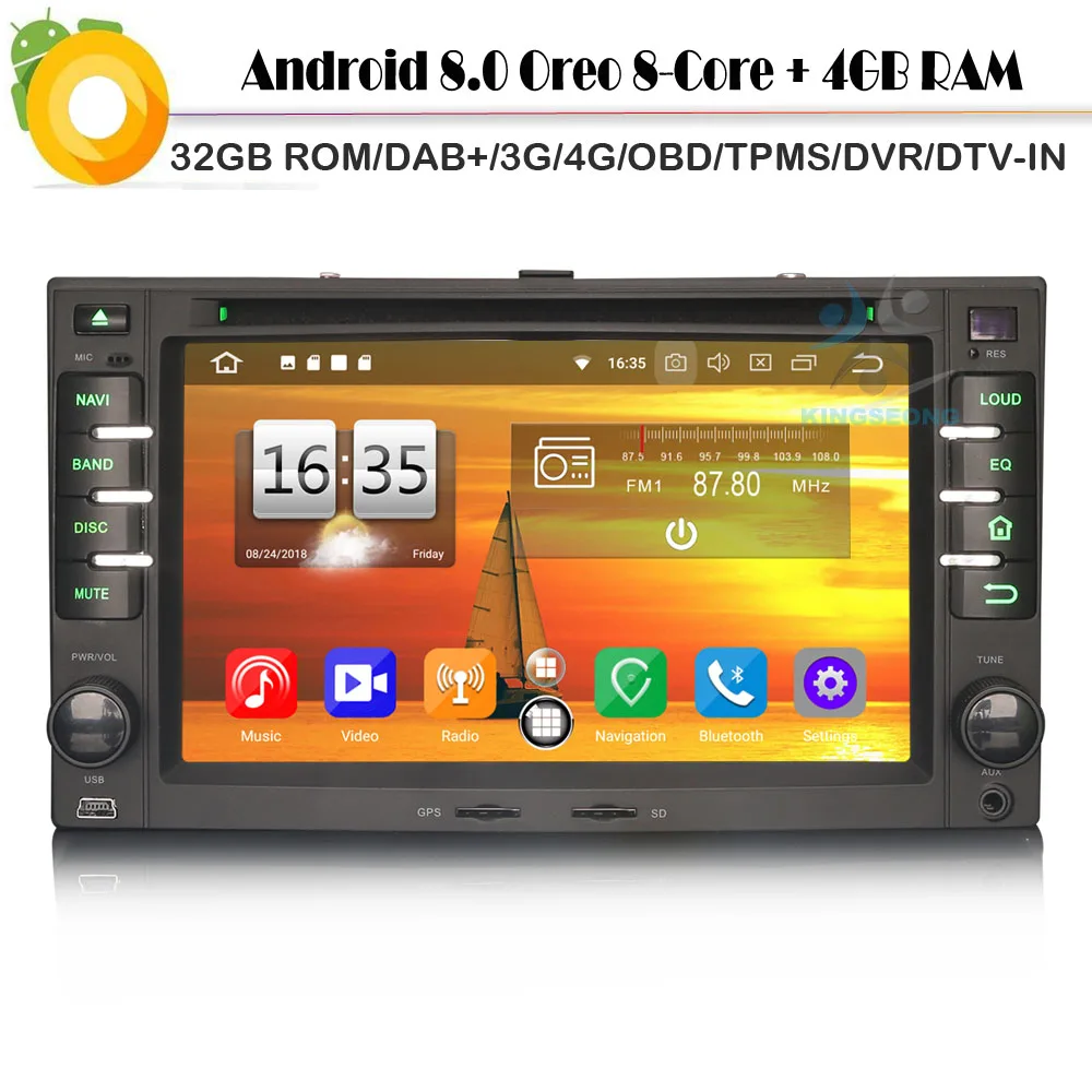 Android 8,0 Авторадио спутниковой DAB+ Восьмиядерный радио 4 г DVD BT gps Bluetooth видеорегистратор автомобильный CD-плеер для KIA CEED Рио MAGENTIS SPORTAGE